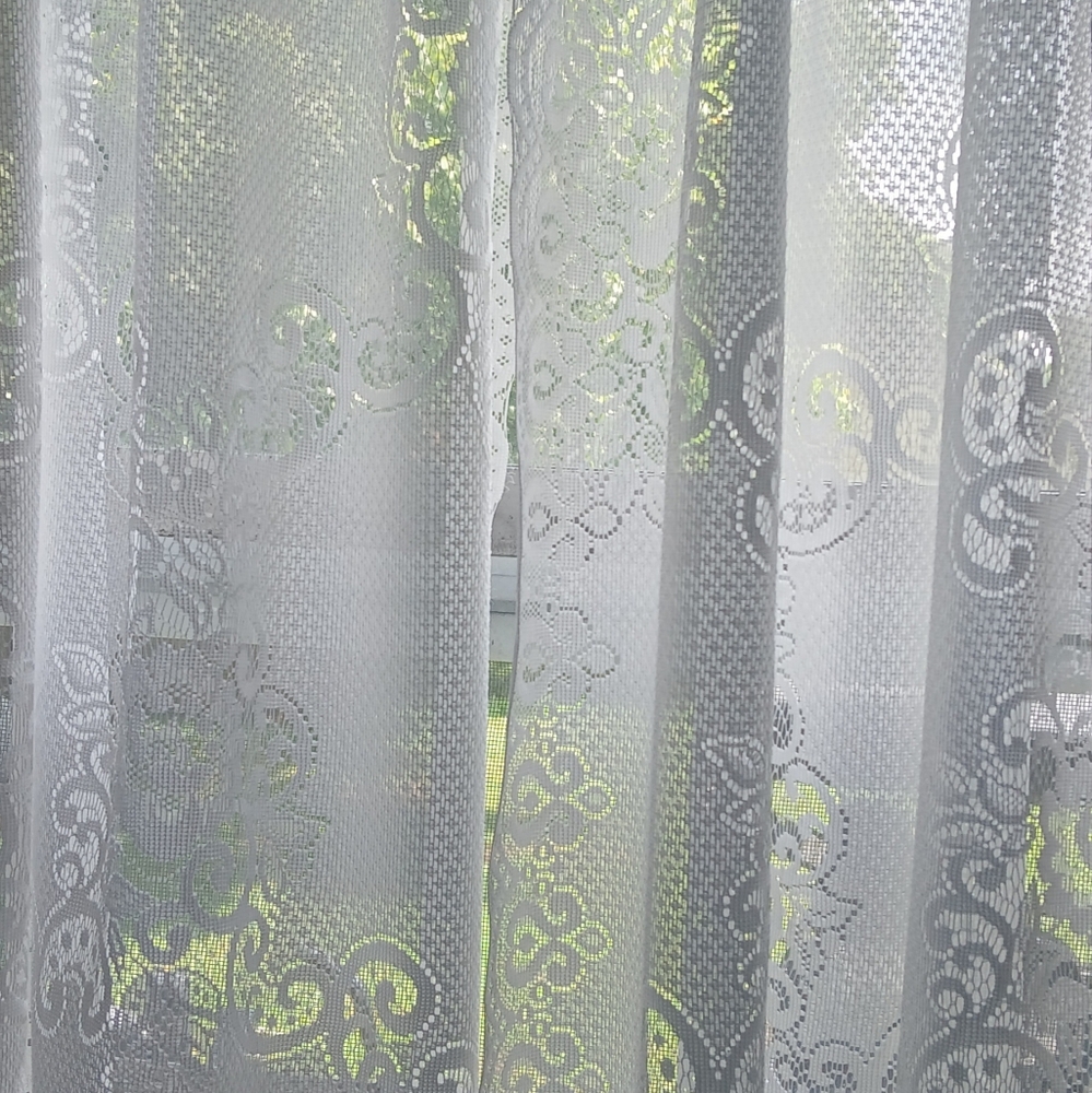 Elegant Tan Lace Curtains